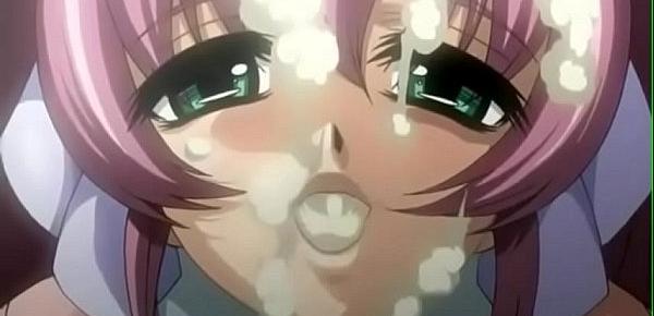  hot anime teen giving a hard blowjob sex